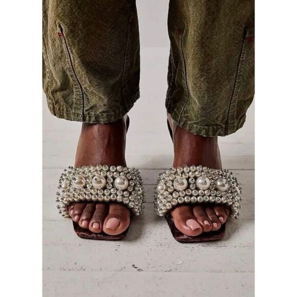 COPY - Free People x Jeffrey Campbell Portia Pearl Heels Size 6.5 - Picture 2 of 10